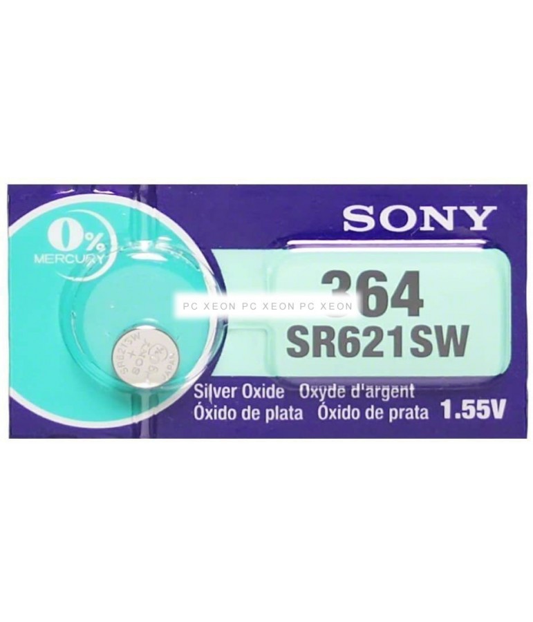 Pila Sony 364 SR621SW AG1 LR621 SR60 LR60 1.55V 19mAh (1xUnidad)